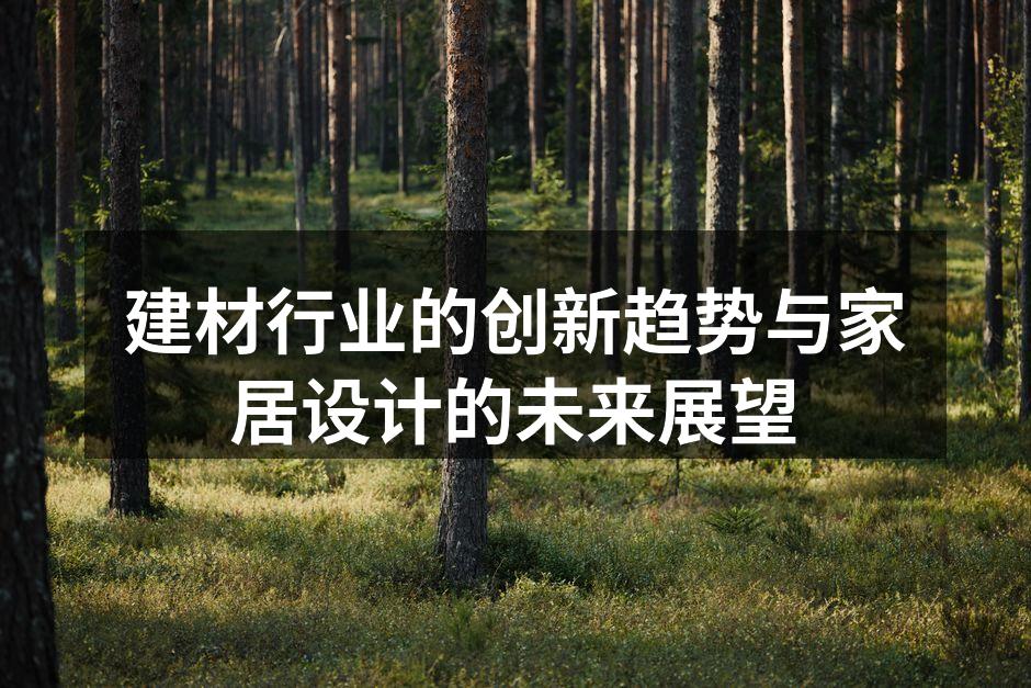 建材行业的创新趋势与家居设计的未来展望